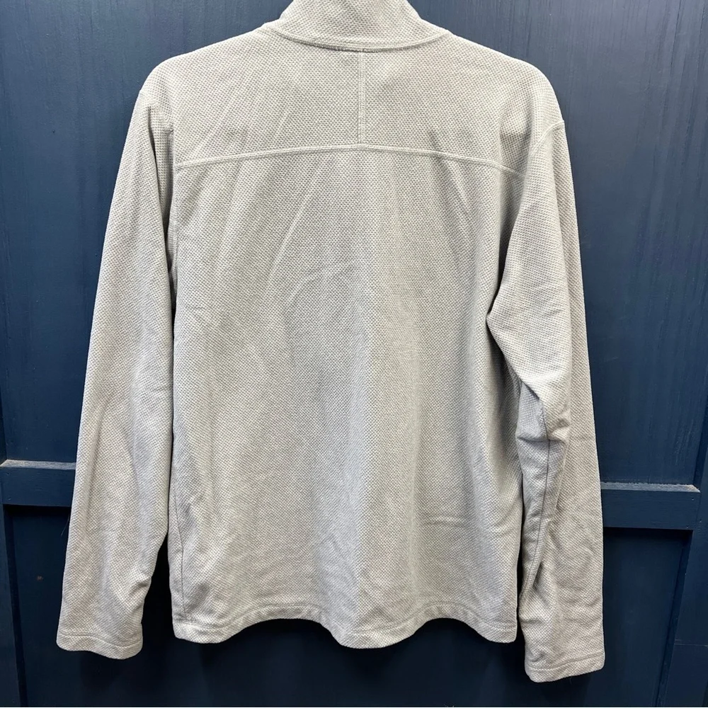 The North Face Texture Cap Rock Quarter-Zip Fleece Fleece Pullover in Mid Gray M